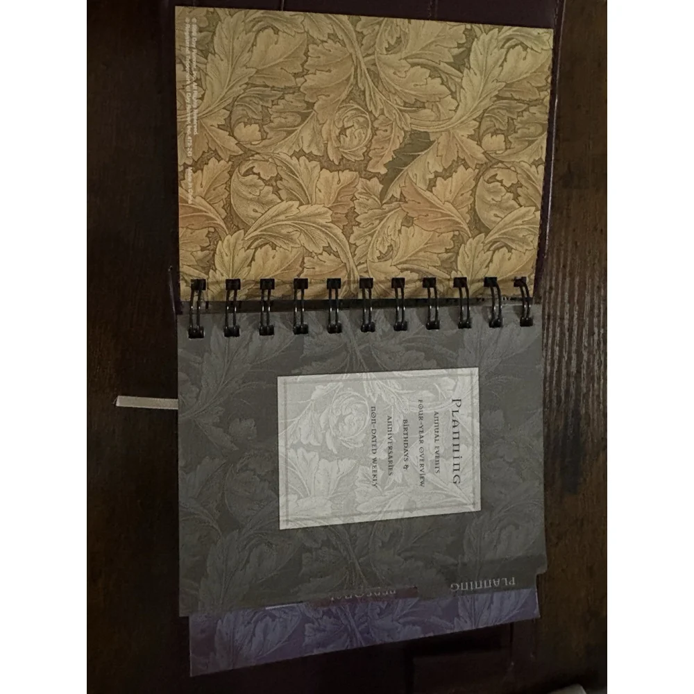Vintage 90s Planner Day book Portfolio Regency Unused Oxblood Leather